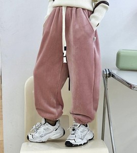 Pantalon décontracté pour garçon, 100% coton, taille haute, coupe droite, uni - Product Image 3