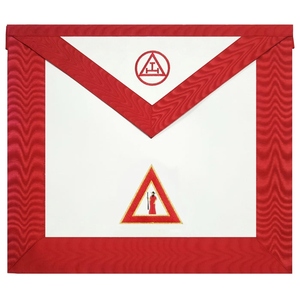 Delantal de Alto Sacerdote del Capítulo del Arco Real, Rojo, con Triple Tau, Insignia, Regalia Masónica, Delantal Ceremonial del Arco Real - Product Image 1