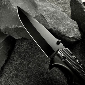 มีดพับสแตนเลสแบบมืออาชีพ ด้ามจับสีดำ ใบมีดคม สำหรับตั้งแคมป์กลางแจ้ง ปรับแต่งได้ตามความต้องการ (OEM) - Product Image 5