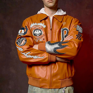 <b>Leather</b> Varsity <b>Jacket</b> Custom Letterman Bomber <b>Jacket</b> Embroidered Streetwear <b>Jacket</b> Gift for <b>Men</b> Women - Product Image 3