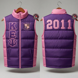 Kapa Epsilon Psi คุณภาพสูงโลโก้ที่กําหนดเองลงปักเป้าเสื้อกั๊กผู้หญิงลงเสื้อกั๊กน้ําหนักเบาเสื้อกั๊กเสื้อกั๊ก - Product Image 4