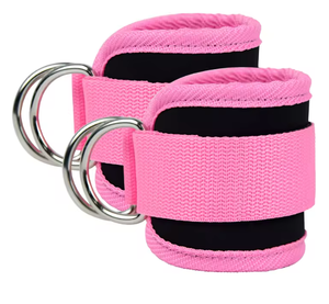 Correas de tobillo para máquinas de cable, ajustables, de neopreno, con doble anilla en D, cierre de gancho y bucle aislado, protección profesional - Product Image 5