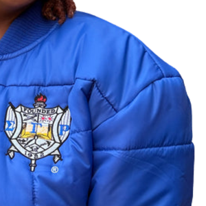 Blouson Bomber Court Personnalisé SGRHO pour Femme, Blouson Matelassé Brodé Sororité Grecque Sigma Gamma Rho, Vente en Gros Hiver Décontracté - Product Image 5