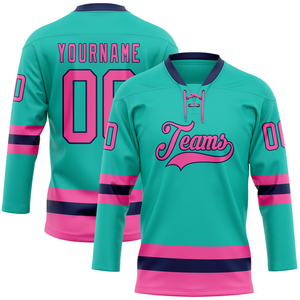 Maillot de hockey sur glace professionnel personnalisé et respirant, design sur mesure avec nom d'équipe, grandes tailles, service OEM disponible - Product Image 1