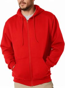New Stylish OEM Service Men's 100% Cotton Long Sleeve Shoulder Slope Neck Tape Solid Color Comfortable Zip Hoodie Bangladesh - Product Image 1