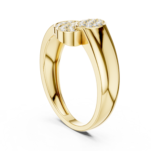 ชุดแหวนเพชรสำหรับผู้ชาย18KT เจียระไนแบบประกายเพชรสีเหลืองทองสำหรับงานเลี้ยงหมั้นแต่งงาน - Product Image 3
