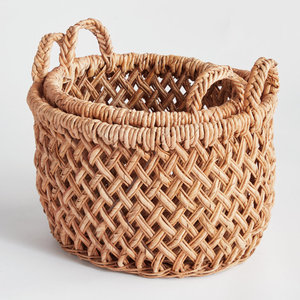 Juego de Cestas Tejidas de Ratán con Asas - Product Image 1