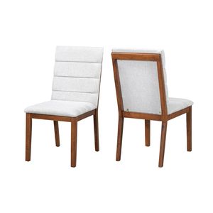 Set di 2 Sedie da Pranzo Moderne in Noce con Rivestimento Trapuntato, Comfort Elegante per Ogni Spazio - Product Image 4