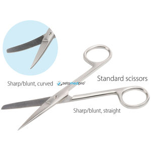 Tijeras Metzenbaum Premium de 11.5cm, Rectas/Incurvadas, Hechas de Acero Inoxidable de Alta Calidad, Instrumento Quirúrgico de Disección - Product Image 4