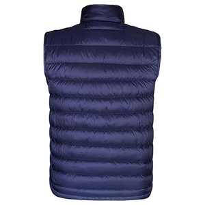 High Quality <b>Men's</b> Casual Puffer <b>Jacket</b> Vest Winter Outer Wear Solid Washed Woolen Breathable Zipper Quilted Detail OEM Service - Product Image 4