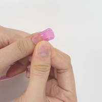 Autocollants pour ongles en gel avec logo personnalisé, motif perle bulle, rose brillant, bandes d'ongles flexibles, wraps pour ongles, design perle bulle
