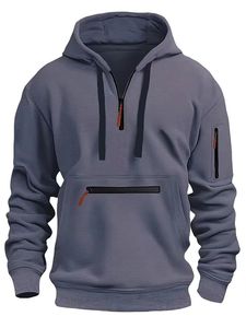 Sweat à capuche polaire pour homme avec impression en relief, 100 % polyester, respirant, coupe oversize, 300g, qualité supérieure, prix bas pour l'hiver, vente en gros - Product Image 6