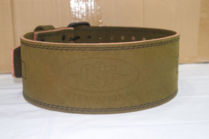 เข็มขัดยกน้ำหนักหนังวัวแท้แบบยูนิเซ็กซ์สำหรับออกกำลังกายในยิม หัวเข็มขัดแบบสองง่าม เข็มขัดเดดลิฟต์ - Product Image 5