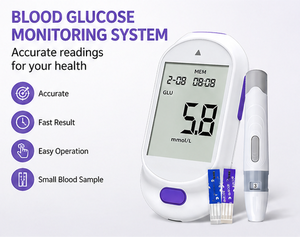 CE ISO OEM ODM Moniteur de <span class=keywords><strong>glycémie</strong></span>, de cétone et d'acide urique 3 en 1, portable, pour usage domestique, glucomètre numérique avec bandelettes de test - Product Image 2