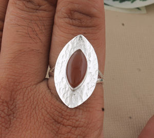 Anillo de Plata de Ley con Cristal Rosa y Cuarzo Cereza de Corte Brillante Redondo con Engaste de Bisel para Mujer, Joyería Nupcial y de Fiesta al por Mayor - Product Image 6