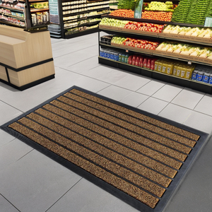 Tapis de porte Dongwo antidérapant en polyester uni avec support en PVC, style classique, design rectangulaire fin pour la maison, l'hôtel et l'extérieur - Product Image 2