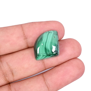 Pierre précieuse naturelle Chrysocolle malachite - 24,8 carats 22x17 mm Cabochon à dos plat pour la fabrication de bijoux |   1 pièce - Product Image 5