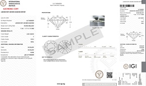 F Couleur VVS2 Clarté 6.00 Carat CVD Lab Grown Diamond Round Cut IGI Certificat pour la conception de bijoux personnalisés - Product Image 2