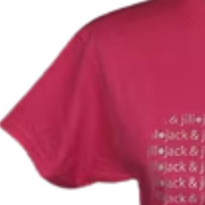 แจ็คแอนด์จิลเสื้อยืดกราฟิกหัวใจสีชมพูสำหรับผู้หญิงแขนสั้นคอกลมเสื้อยืดผ้าฝ้ายลำลองสำหรับกิจกรรมครอบครัวสวมใส่ได้ทุกวัน - Product Image 4