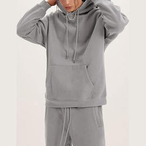Conjunto Deportivo de Dos Piezas para Hombre, Estilo Urbano, con Cierre Completo, Pierna Ancha, Felpa Francesa, Algodón Suave, 450 g/m² - Product Image 4