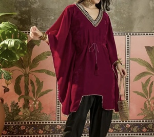 Custom Design <b>Kaftan</b> Kurta For Women Western Party Wear <b>Kaftan</b> Batwing Sleeves Loose Fit <b>Kaftan</b> Party Festival Wear <b>Kaftan</b> - Product Image 6