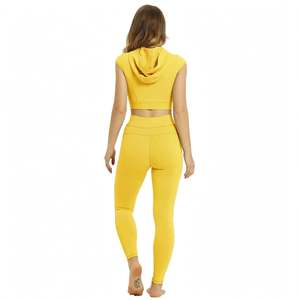 Custom Breathable Spandex/Nylon Plaid Gym Wear Women's 2-Piece High-Waisted <b>Bodysuit</b> Legging Set Elastic Waist Quick Dry 220g - Product Image 6