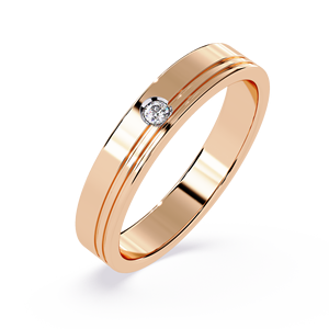 แหวนเพชรทรงกลมคลาสสิกสำหรับผู้หญิง ทองคำแท้ 14k ลายดอกไม้ เหมาะสำหรับเป็นของขวัญ งานหมั้น วันครบรอบแต่งงาน - Product Image 4