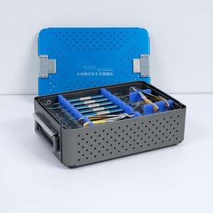 Juego de Instrumentos Dentales Veterinarios para Animales Pequeños, de Acero Inoxidable, Manual, con Caja de Aluminio, Kit de Instrumentos Dentales para Hospital Veterinario - Product Image 5