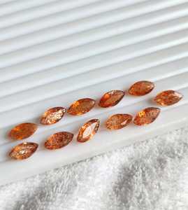 Pierres précieuses en pierre de soleil naturelle 4x8mm, taille marquise facettée, en vrac pour la fabrication de bijoux, disponibles à prix de gros. - Product Image 2