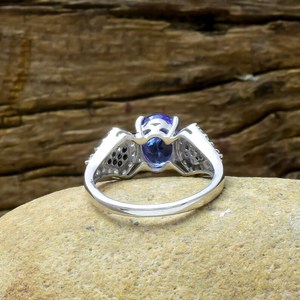 Bague en Tanzanite faite à la main, argent sterling 925, pierre de naissance de décembre, bijou élégant, cadeau pour femme - Product Image 4