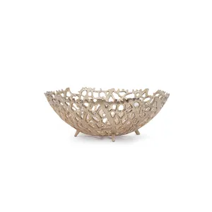 New Luxury Handmade Metal Bowl with Artistic Curved Profile for Coffee <b>Table</b> and <b>Console</b> DisplayPremium Luxury Ceramic Eco - Product Image 1
