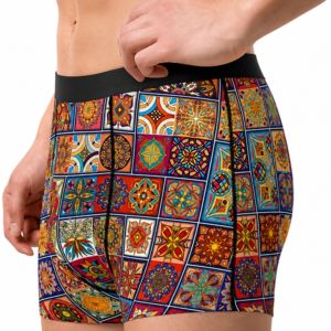 <b>Custom</b> Sublimated <b>Boxers</b> Men Breathable Polyester Underwear OEM ODM Moisture Wicking Athletic <b>Boxer</b> Briefs Manufacturer Supplier - Product Image 2