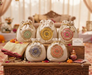 Wholesale Handcrafted Indian Ethnic Potli Bags – Premium Embroidered Drawstring Favor Pouch for Weddings, Festivals, and Luxury - Product Image 6