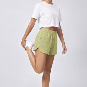 Pantalones cortos de forro polar para mujer, material duradero, ajuste relajado, mezcla de algodón suave, para deportes, viajes y descanso, en venta. - Product Image 5
