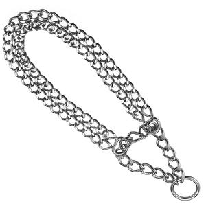 Collier de dressage pour chien en fer massif robuste, réglable, type Martingale, à double rangée de maillons de compression, vente en gros - Product Image 3