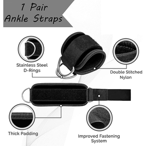 Hot Sale Cotton Padded Adjustable Leg <b>Weight</b> Straps Ankle Cuffs with D-Ring for Gym Workout and Fitness Training - Product Image 3