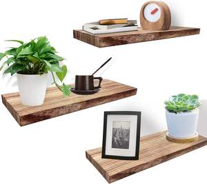 Multipurpose Wooden Wall <b>Shelf</b> for Home Office TV Setup Box Stand Stylish Wooden Storage <b>Rack</b> - Product Image 4