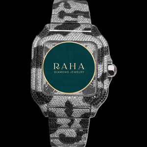 Montre unisexe en acier inoxydable avec bracelet en acier inoxydable, verre saphir, mouvement à quartz, style luxueux, largeur 20 mm, affichage analogique, chronographe, chiffres romains, 10 mm - Product Image 4