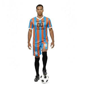 Conjuntos de Uniformes de Fútbol con Impresión por Transferencia de Calor, 100% Poliéster Transpirable, Manga Corta, Ropa de Fútbol de Invierno, Venta al Por Mayor - Product Image 1