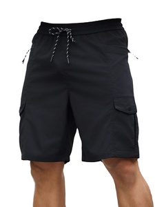 Short cargo uni de coupe régulière pour homme avec cordon de serrage et grandes poches, décontracté au quotidien, course à pied, multi-scène - Product Image 4