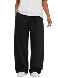 Custom <b>Men's</b> Woolen Straight Casual Baggy Sweatpants Elastic Waist Athletic Joggers Loose <b>Lounge</b> <b>Pants</b> with Pockets - Product Image 1