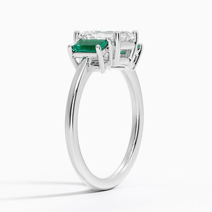 แหวน BOJ รุ่น 0137 ทรง Emerald Cut เงินแท้ 925 ประดับเพชร Luxe Rhiannon แบบหนามเตย แหวนเพชรเม็ดเดี่ยว 2 กะรัต สี D ความสะอาด VVS1 มอยส์ซาไนต์ GRA ลดราคา - Product Image 2