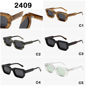 LMA 2409 Luxury Designer Acetate Sun Glasses Thick Retro Custom Polarized Fashion Small <b>Square</b> Shades UV400 Mens <b>Sunglasses</b> 2024 - Product Image 4
