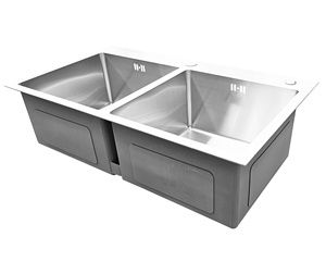 อ่างล้างจานแบบชามคู่ติดตั้งบนพื้นหรูหราทำจากสเตนเลสสตีล304มาตรฐานสูงส่งตรงจากโรงงานเวียดนามในราคาที่เหมาะสม - Product Image 5