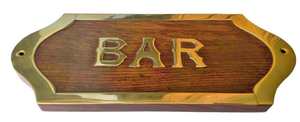 Letrero de Madera para Bar con Incrustaciones de Latón, Placa de Madera Vintage con Latón para Decoración de Bar en Casa - Product Image 4