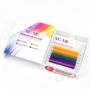 Extensiones de Pestañas de Lujo en Color Arcoíris – Curvatura C, CC, D, DD de 0.1 mm – 6 Hilos |   MOMI Lash Profesional - Product Image 5