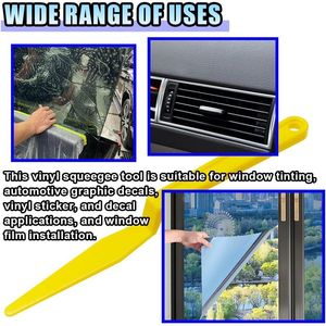 Espátula flexible para tintado de ventanas de coche con mango largo de plástico y borde plano VI VI - Product Image 5