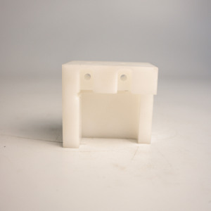 AMT VINA Custom ISO9001 Certified CNC Machined POM <b>Plastic</b> Support <b>Block</b> White Made in Vietnam Factory - Product Image 2
