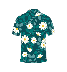 เสื้อโปโลผู้ชายลายดอกเดซี่แขนสั้นฤดูร้อนลำลองระบายอากาศได้ดีน้ำหนักเบาสลิมฟิตแฟชั่นเสื้อโปโล - Product Image 5