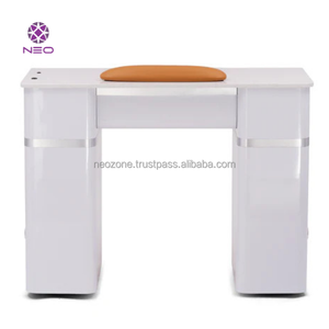 Table de manucure moderne en MDF et contreplaqué, couleur personnalisée, OEM/ODM, design marbre, écologique, durable, pour salon de beauté - Product Image 5